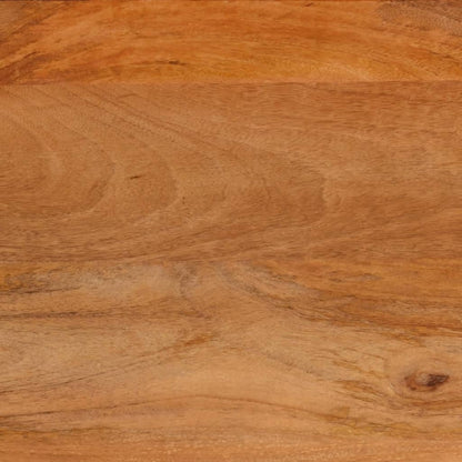 Mesa De Centro Madera Maciza De Mango Negro Marrón 100X54X40 Cm