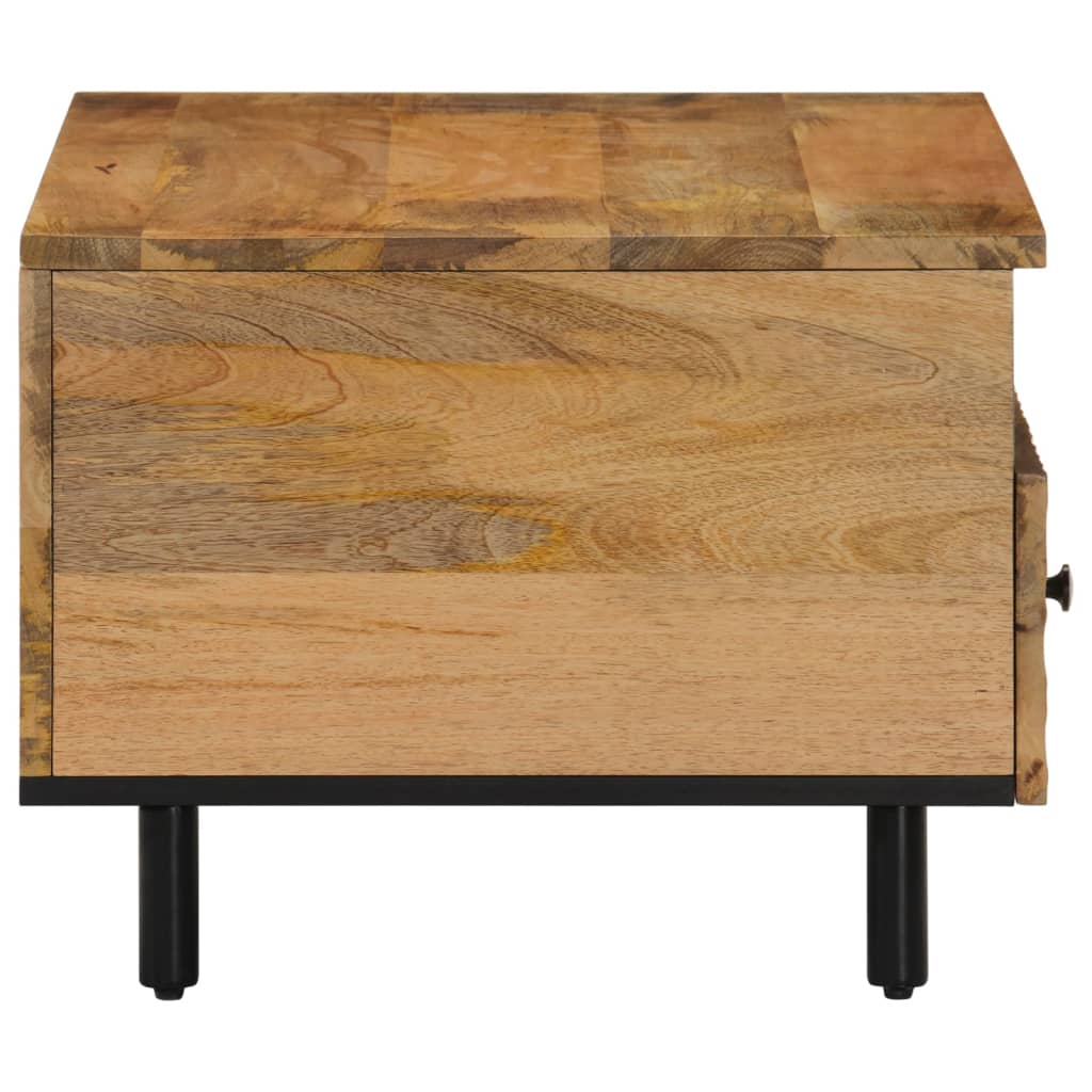 Mesa De Centro De Madera Maciza Mango 80X54X40 Cm