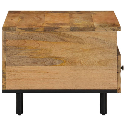 Mesa De Centro De Madera Maciza Mango 80X54X40 Cm