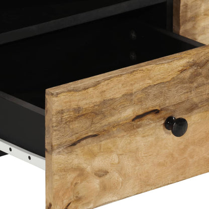 Mesa De Centro De Madera Maciza Mango 80X54X40 Cm