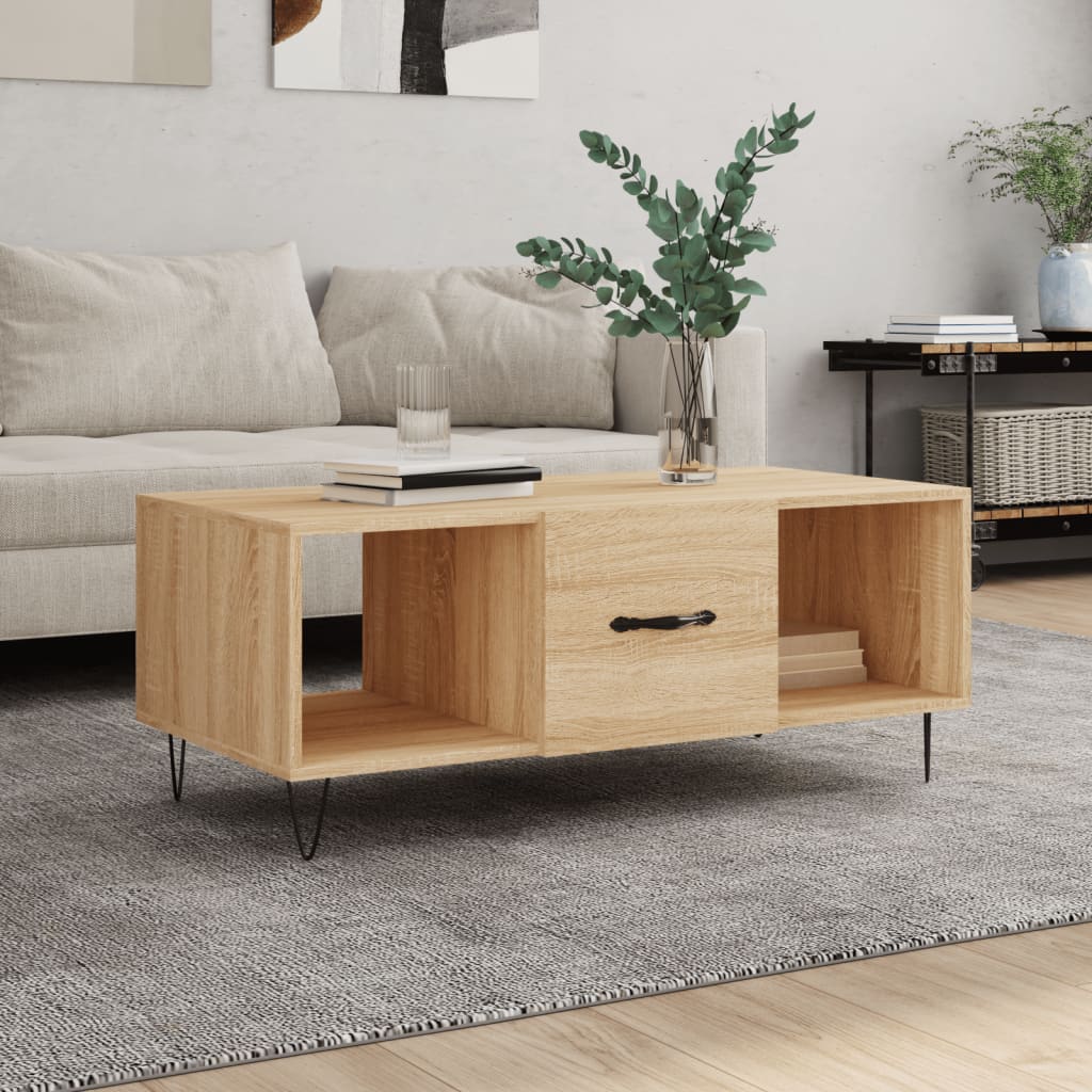 Mesa De Centro Madera Contrachapada 102X50X40 Cm