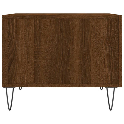 Mesa De Centro Madera Contrachapada Roble Marrón 50X50X40 Cm