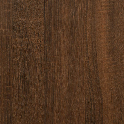 Mesa De Centro Madera Contrachapada Roble Marrón 50X50X40 Cm