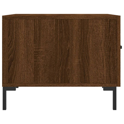 Mesa De Centro Madera Contrachapada Roble Marrón 50X50X40 Cm