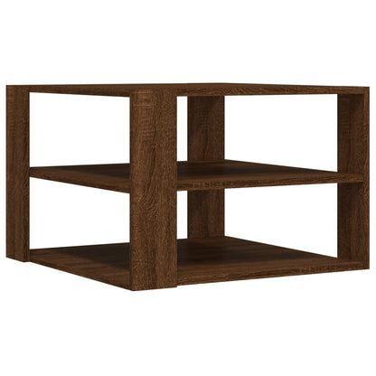 Mesa De Centro Madera Ingeniería Roble Marrón 58X58X40 Cm