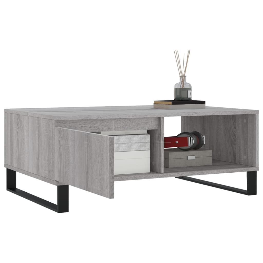 Mesa De Centro Madera De Ingeniería 90X60X35 Cm