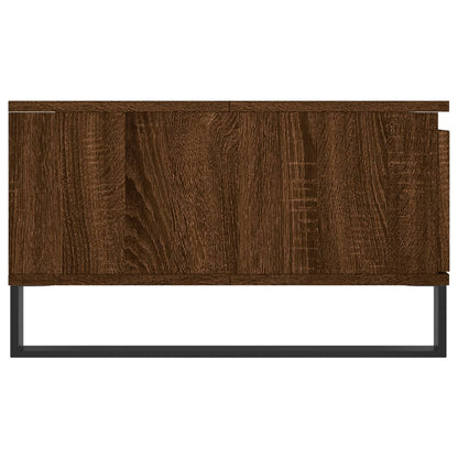 Mesa De Centro Madera De Ingeniería Roble Marrón 90X60X35 Cm