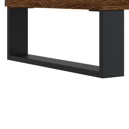 Mesa De Centro Madera De Ingeniería Roble Marrón 90X60X35 Cm
