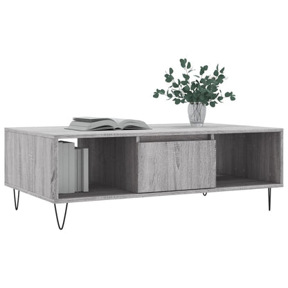 Mesa De Centro Madera De Ingeniería 104X60X35 Cm