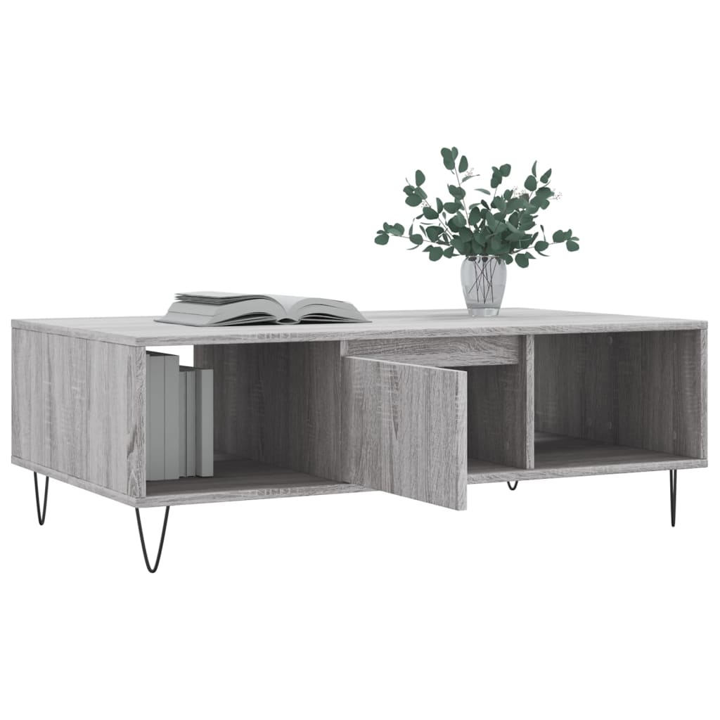 Mesa De Centro Madera De Ingeniería 104X60X35 Cm