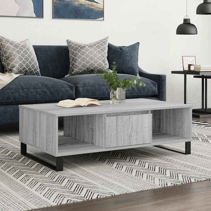 Mesa De Centro Madera De Ingeniería 104X60X35 Cm