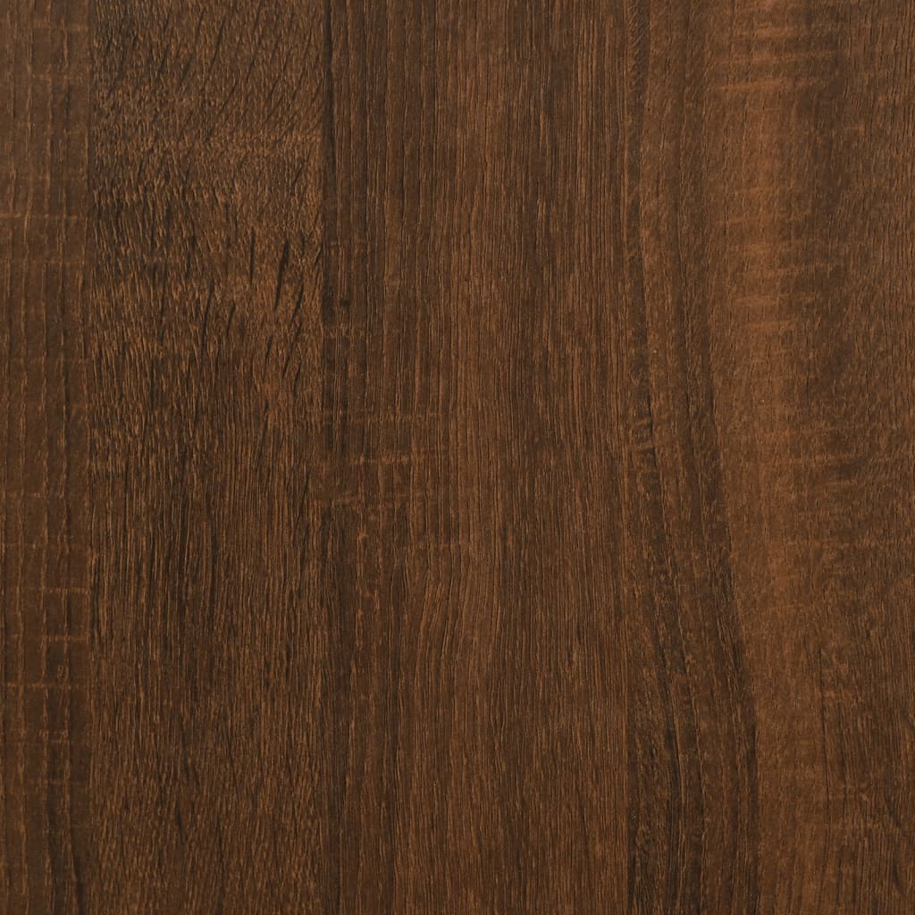 Mesa De Centro Madera Contrachapada Roble Marrón 90X50X40 Cm