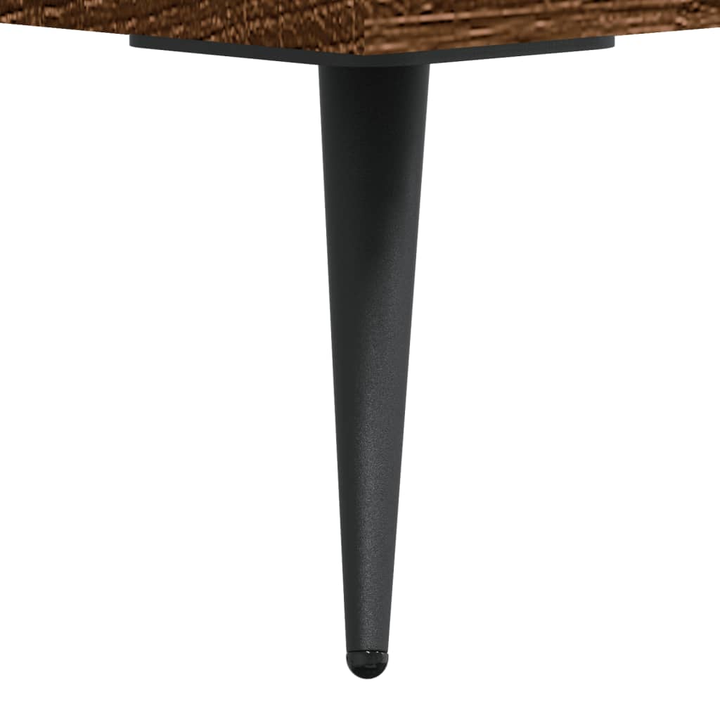 Mesa De Centro Madera Contrachapada Roble Marrón 90X50X40 Cm