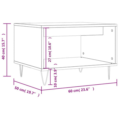Mesa De Centro Madera De Ingeniería 60X50X40 Cm