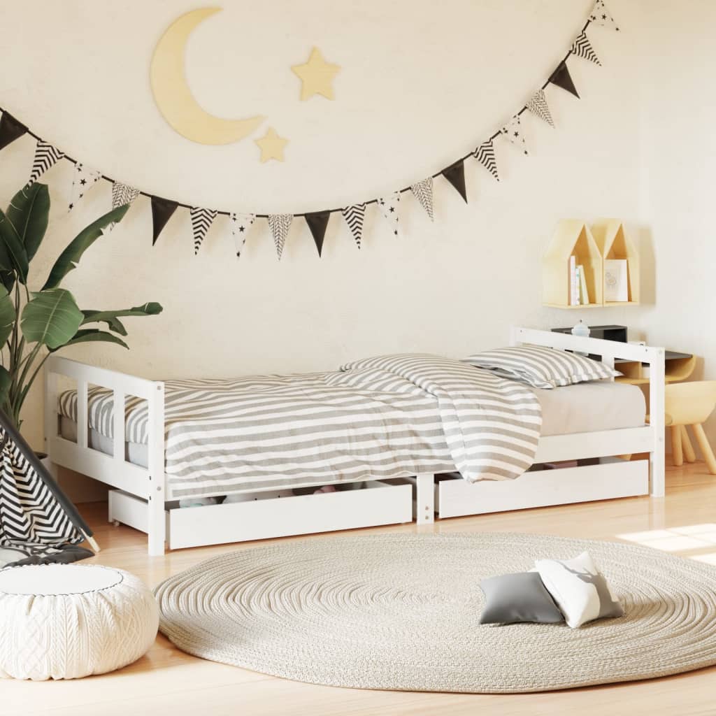Estructura Cama Niños Con Cajones Madera Pino