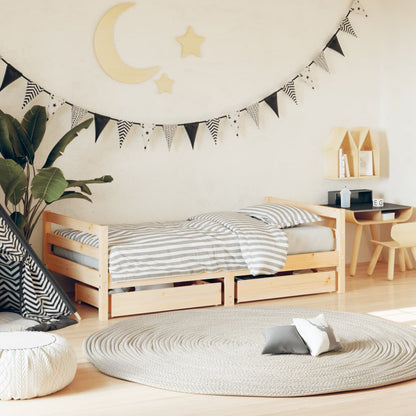 Estructura Cama Niños Con Cajones Madera Pino