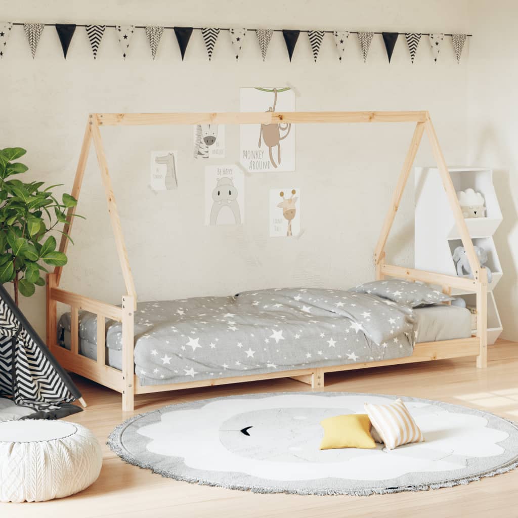 Estructura De Cama Para Niños Madera Maciza De Pino