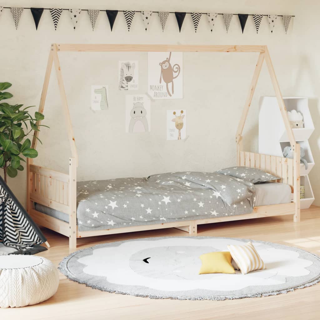 Estructura De Cama Para Niños Madera Maciza De Pino