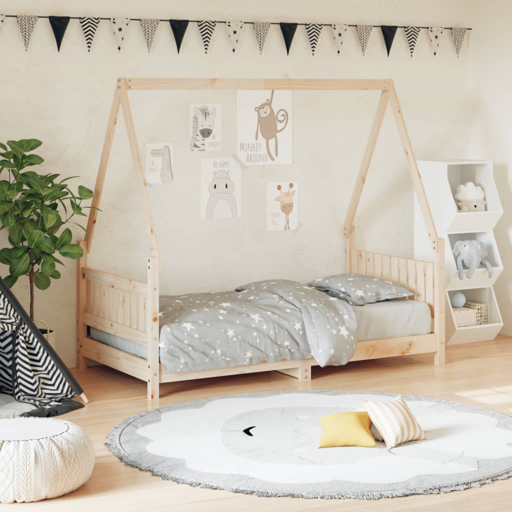 Estructura De Cama Para Niños Madera Maciza De Pino