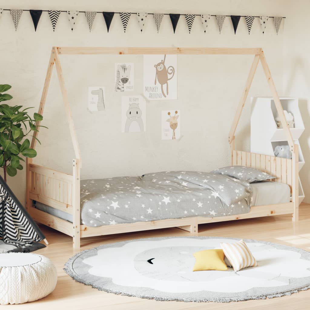 Estructura De Cama Para Niños Madera Maciza De Pino