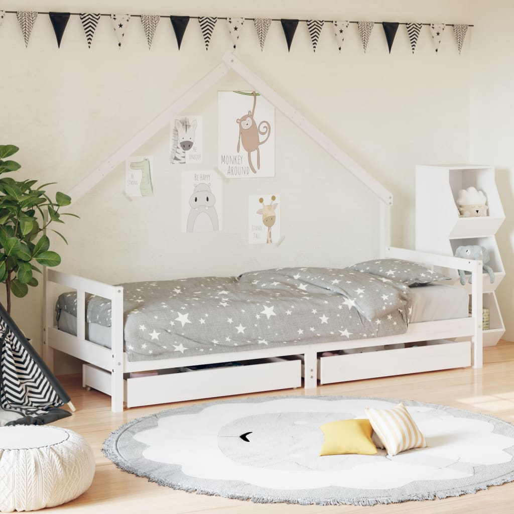 Estructura Cama Niños Con Cajones Madera Pino