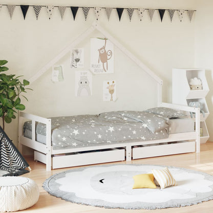 Estructura Cama Niños Con Cajones Madera Pino