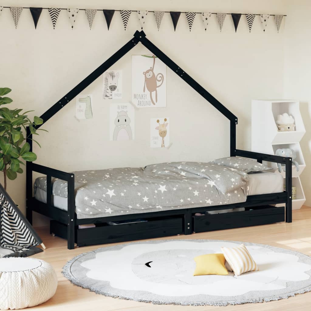 Estructura Cama Niños Con Cajones Madera Pino