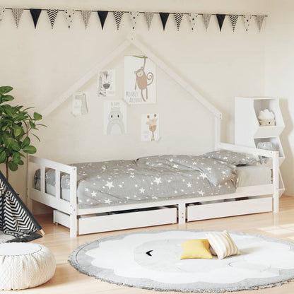 Estructura Cama Niños Con Cajones Madera Pino