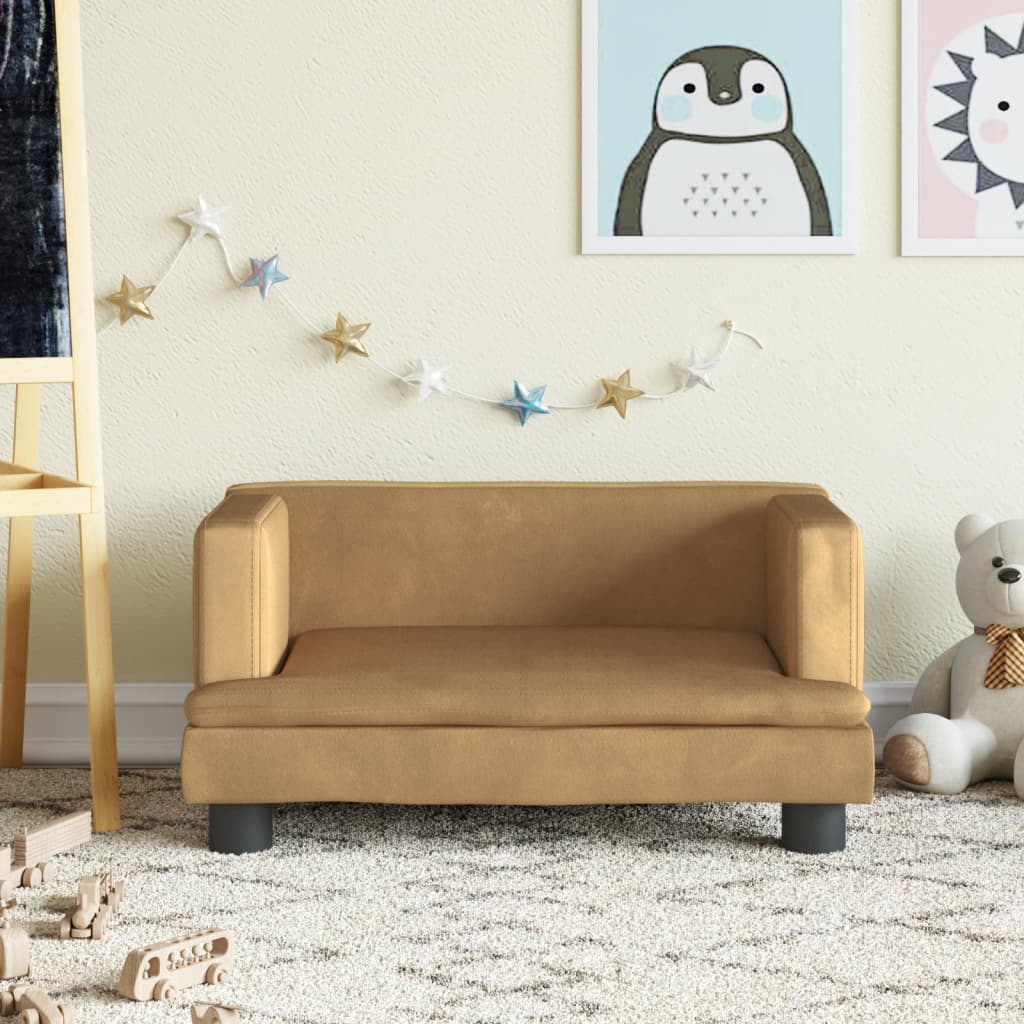 Sofá Para Niños De Terciopelo