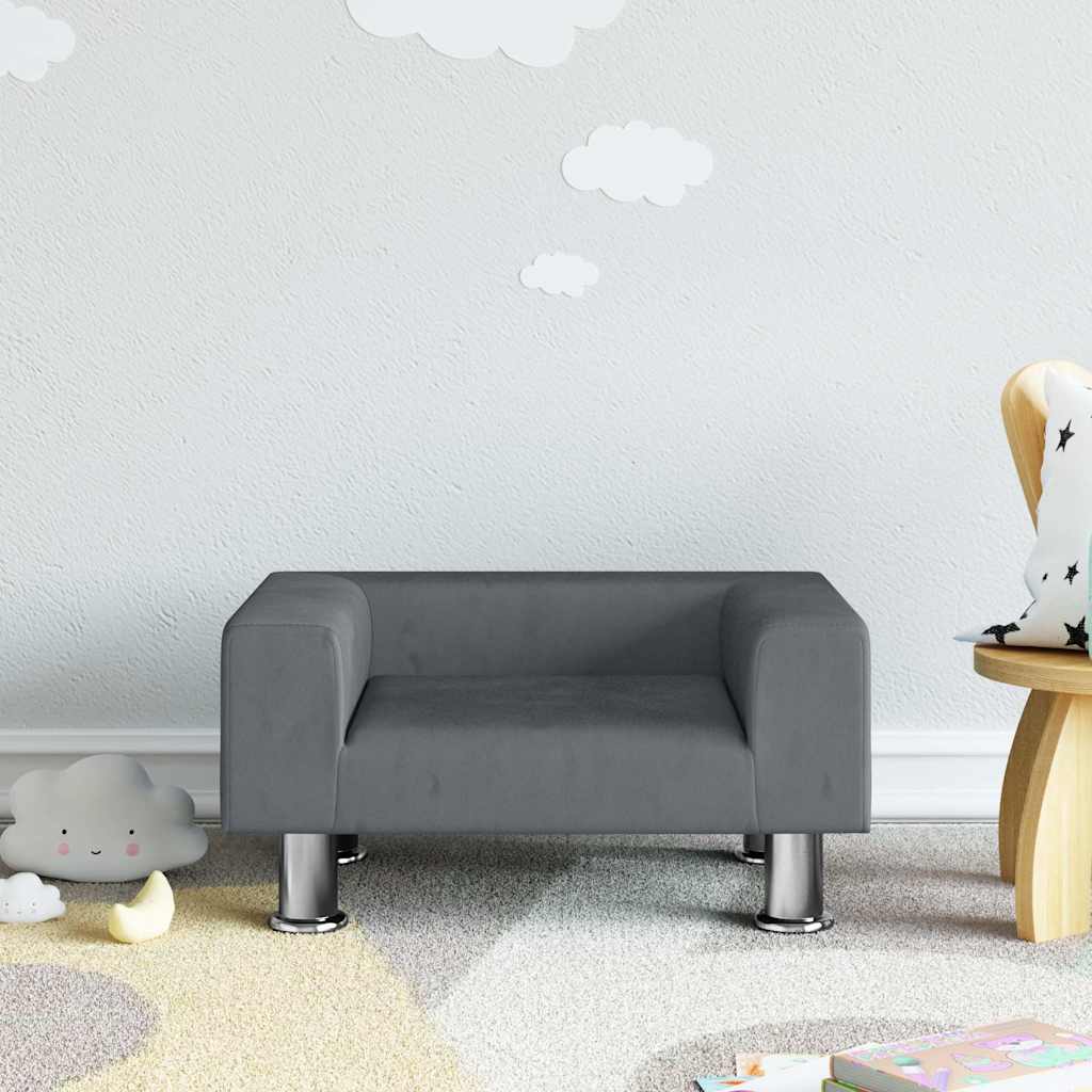 Sofá Para Niños De Terciopelo 70X45X26,5 Cm