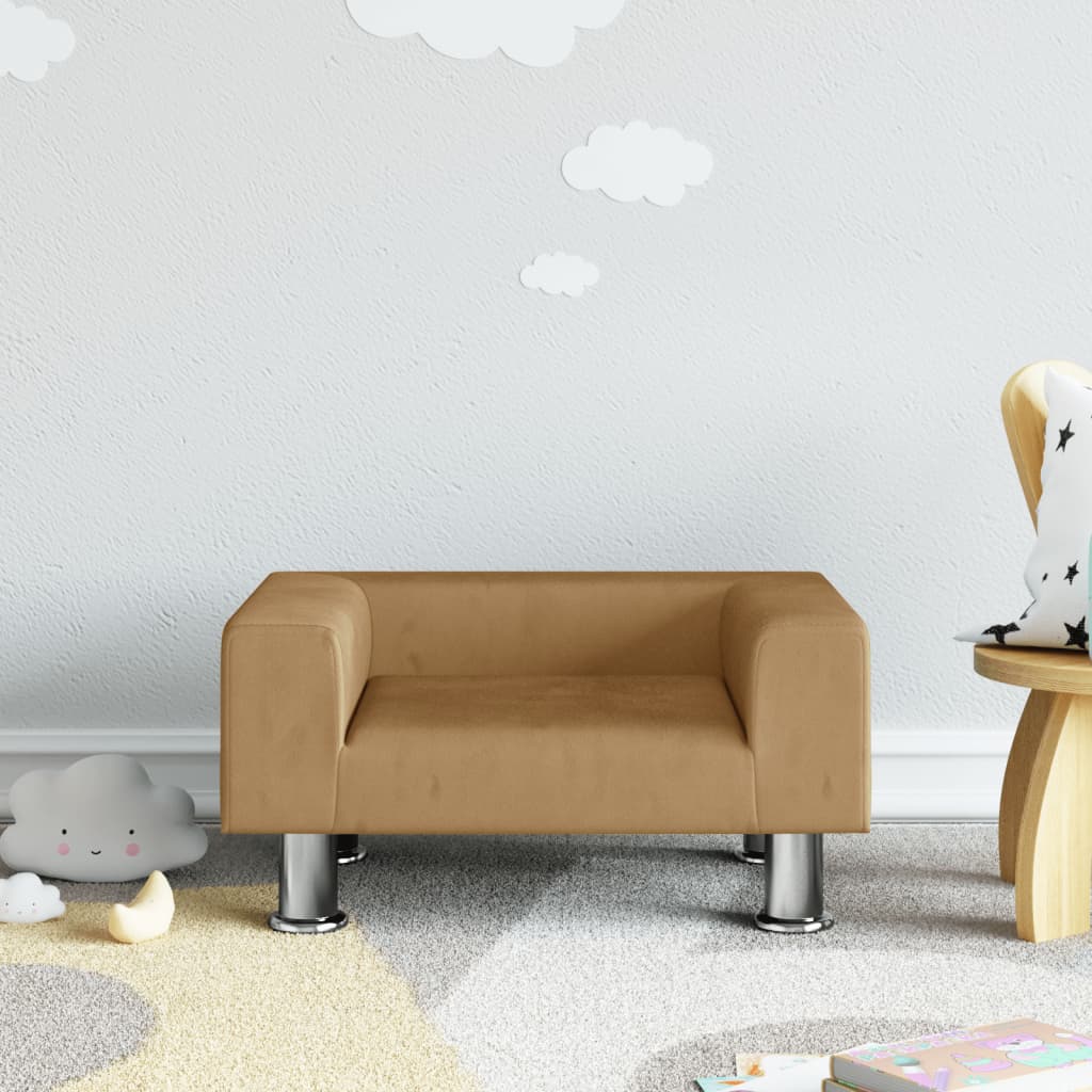 Sofá Para Niños De Terciopelo 70X45X26,5 Cm