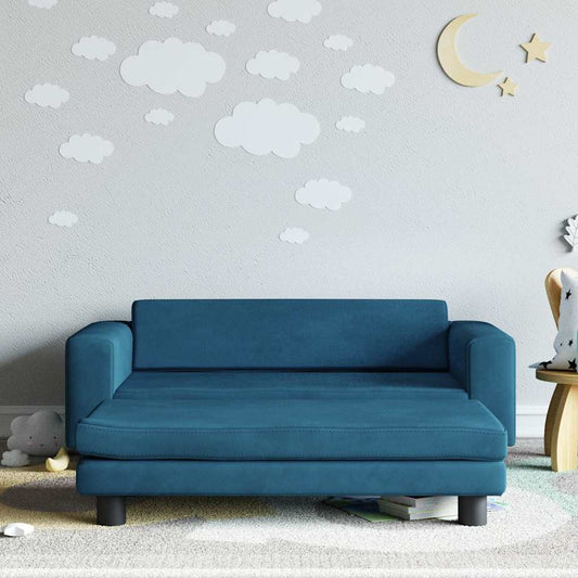 Sofá Para Niños Con Reposapiés Terciopelo 100X50X30 Cm