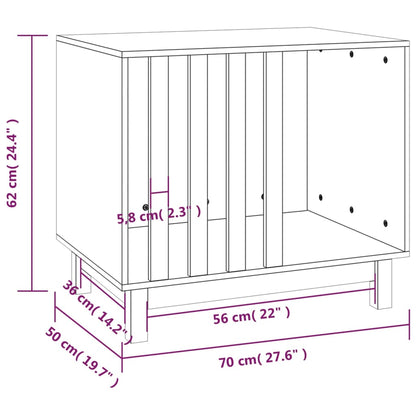 Caseta Para Perros Madera Maciza De Pino