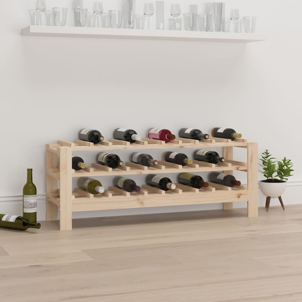Botellero Madera Maciza De Pino 109,5X30X42 Cm