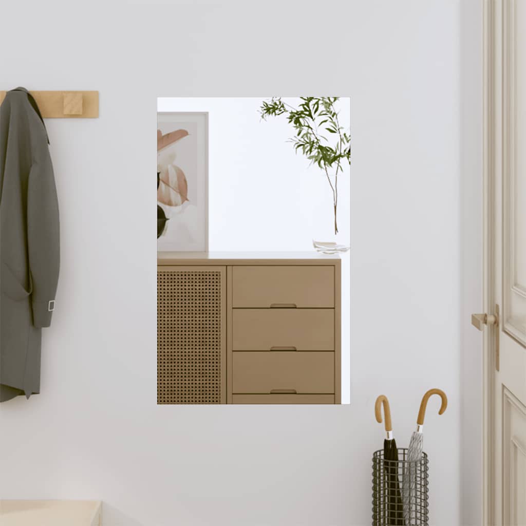 Espejo De Pared Con Luces Led Cuadrado De Vidrio