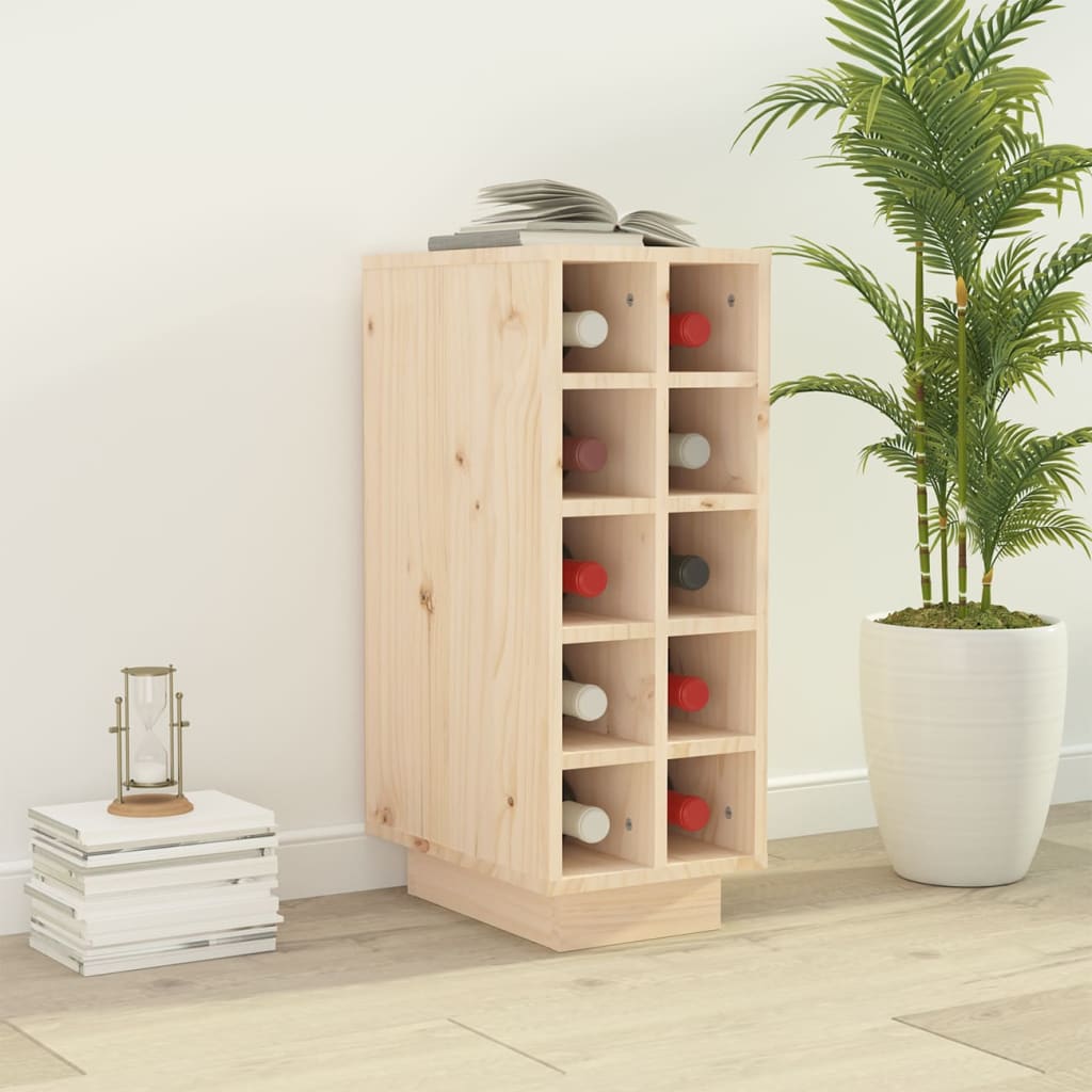 Botellero Madera Maciza De Pino 23X34X61 Cm