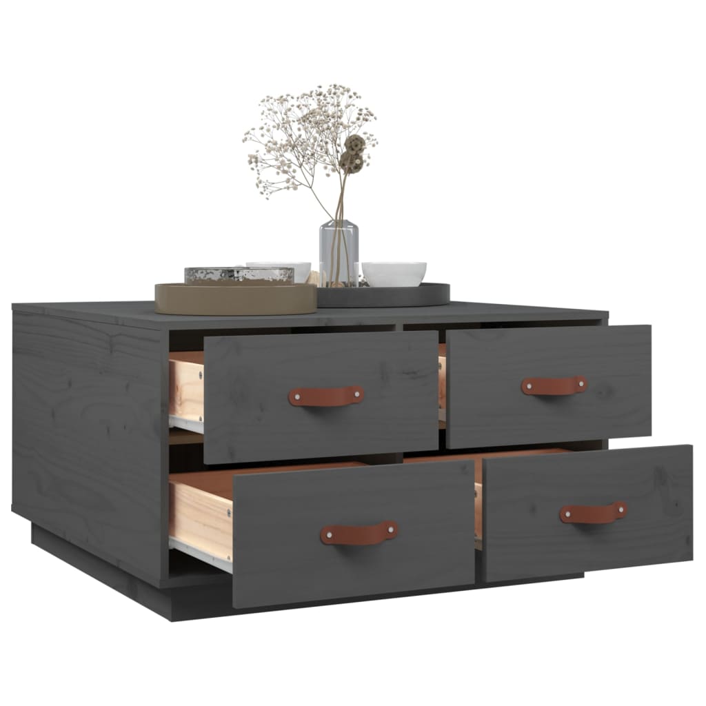 Mesa De Centro De Madera Maciza De Pino 80X80X45 Cm