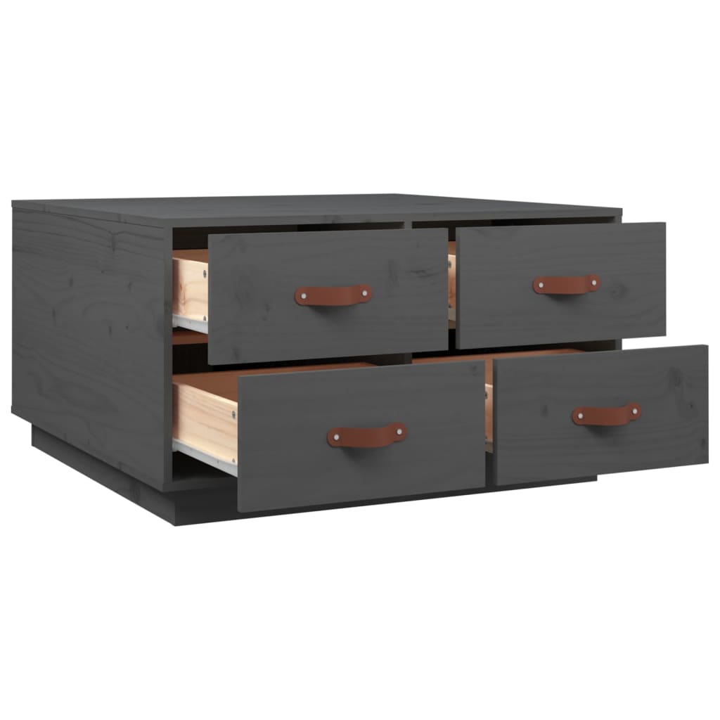Mesa De Centro De Madera Maciza De Pino 80X80X45 Cm