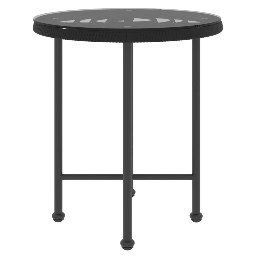 Mesa De Comedor De Vidrio Templado Y Acero Ø50 Cm