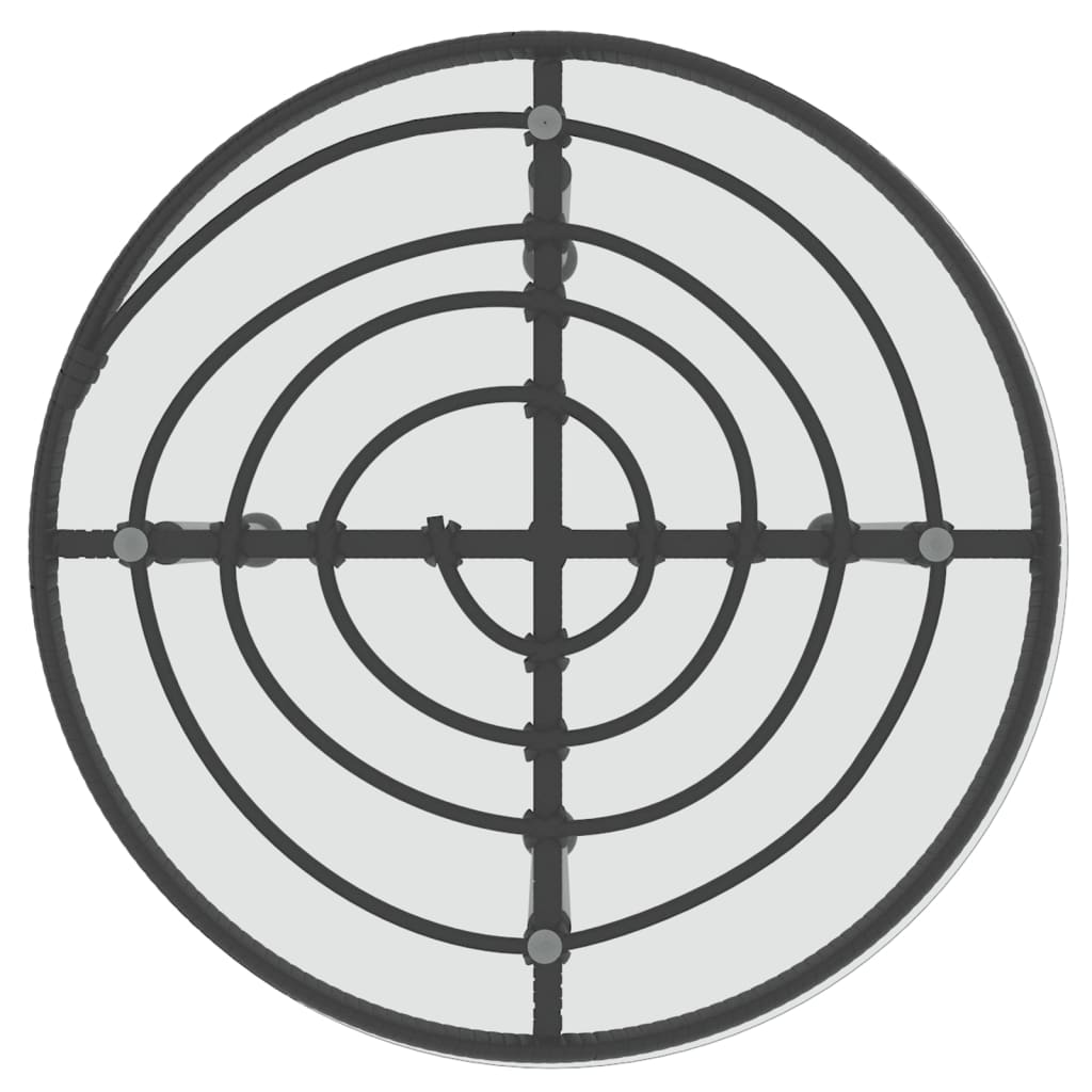 Mesa De Comedor De Vidrio Templado Y Acero Ø50 Cm