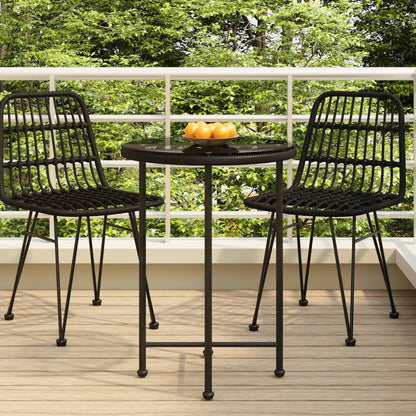 Mesa De Comedor De Vidrio Templado Y Acero Ø50 Cm