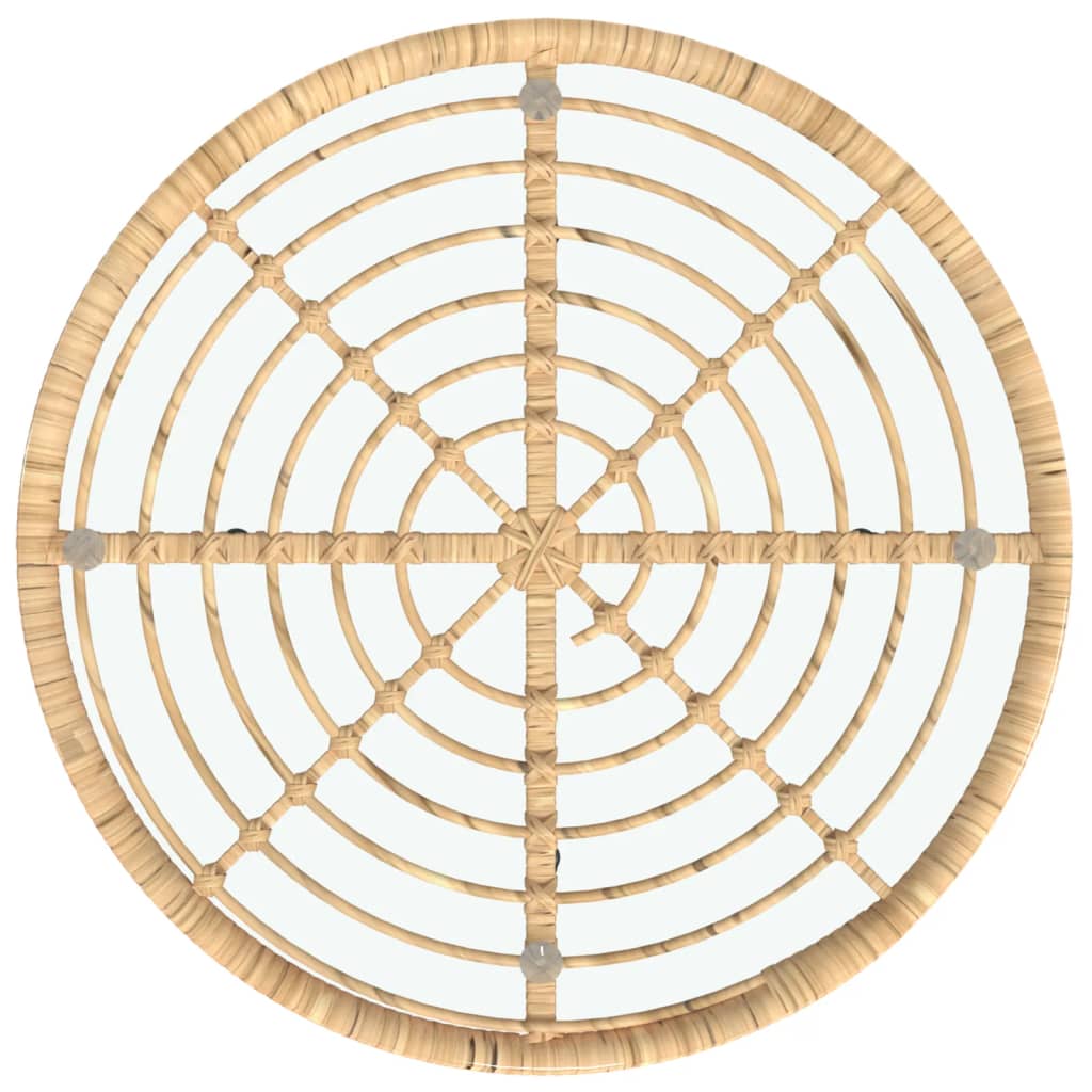 Mesa De Comedor De Vidrio Templado Y Acero Ø80 Cm