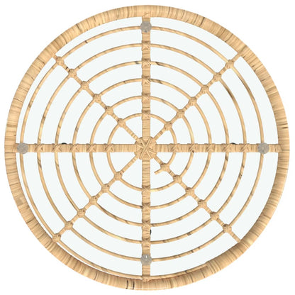 Mesa De Comedor De Vidrio Templado Y Acero Ø80 Cm
