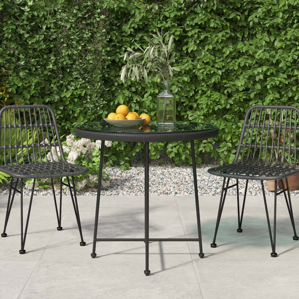 Mesa De Comedor De Vidrio Templado Y Acero Ø50 Cm
