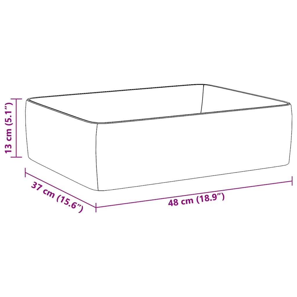 Lavabo Rectangular De Cerámica