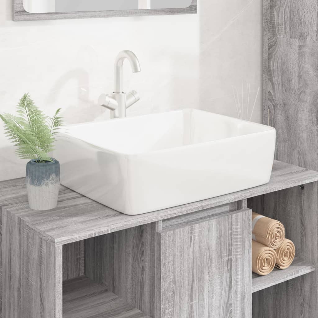 Lavabo Rectangular De Cerámica