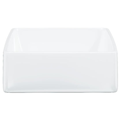 Lavabo Cuadrado De Cerámica Blanco 37X37X13 Cm