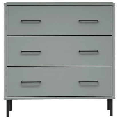 Aparador Con 3 Cajones Oslo Madera Maciza 77X40X79,5 Cm