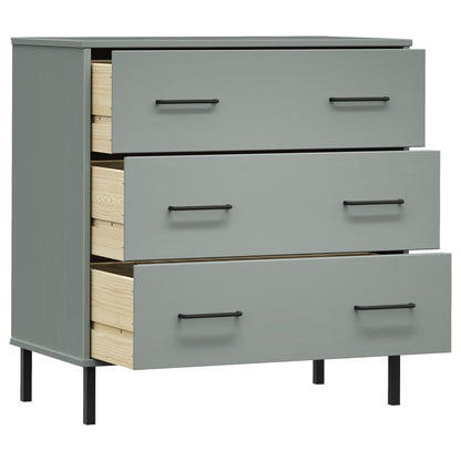 Aparador Con 3 Cajones Oslo Madera Maciza 77X40X79,5 Cm