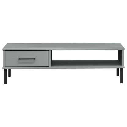 Mesa De Centro Con Patas De Metal Oslo Madera Maciza Pino